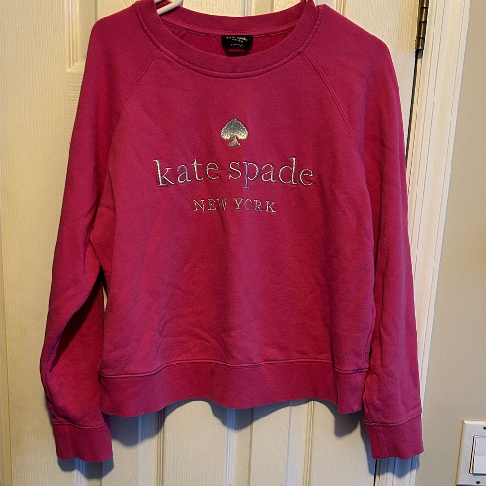 Kate Spade Fuchsia Sweatshirt with Silver Logo
